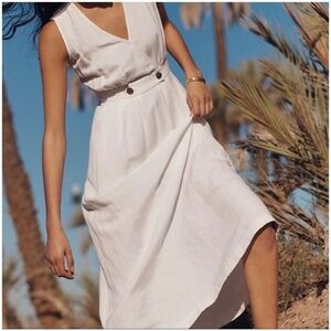Madewell White Linen Dress